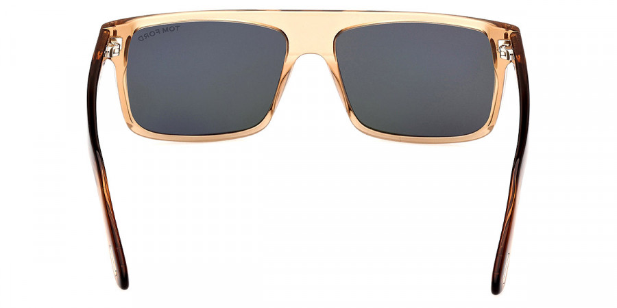 Color: Shiny Transparent Beige/T Logo (45N) - Tom Ford FT0999Philippe-0245N58