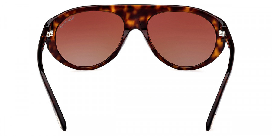 Color: Shiny Dark Havana/T Logo (52F) - Tom Ford FT1001Rex-0252F57