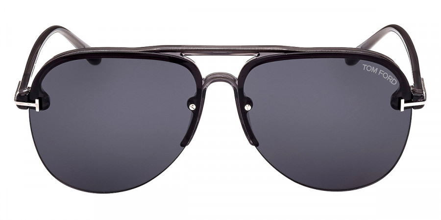 Tom Ford™ FT1004 Terry-02 20A 62 - Transparent Light Gray/T Logo