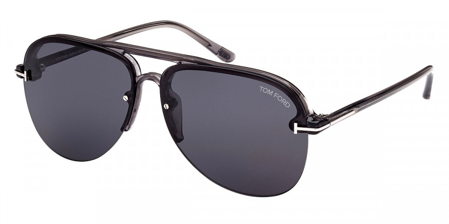 Color: Transparent Light Gray/T Logo (20A) - Tom Ford FT1004Terry-0220A62