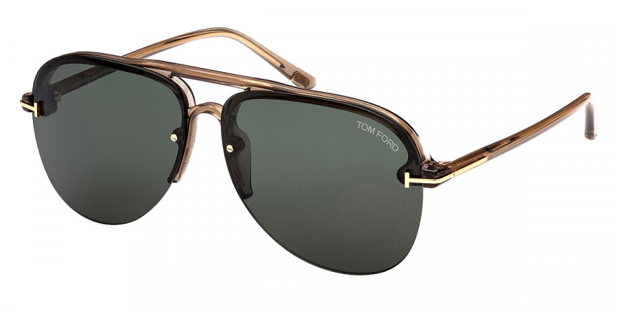 Color: Transparent Champagne/T Logo (45N) - Tom Ford FT1004Terry-0245N62