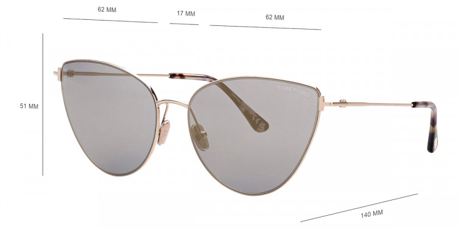 Color: Shiny Pale Gold/T Logo (32C) - Tom Ford FT1005Anais-0232C62