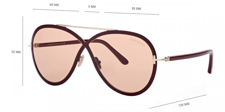 Color: Shiny Rose Gold/T Logo (69E) - Tom Ford FT1007Rickie69E65