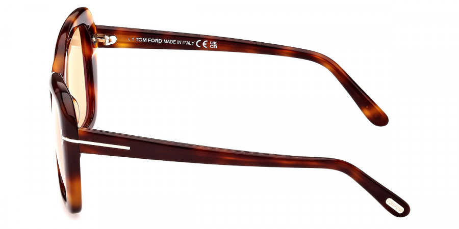 Color: Shiny Blonde Havana/T Logo (53E) - Tom Ford FT1008Maeve53E55