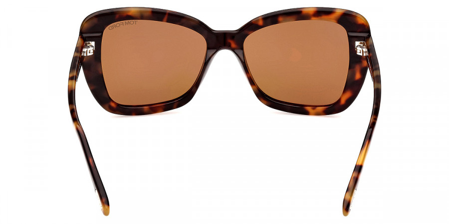 Color: Shiny Coloured Havana/T Logo (55J) - Tom Ford FT1008Maeve55J55