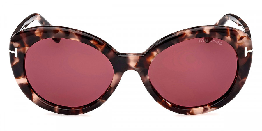 Tom Ford™ FT1009 Lily-02 55Y 55 - Shiny Pink Havana/T Logo