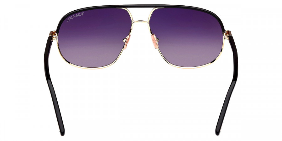 Color: Shiny Rose Gold/Shiny Black/T Logo (28B) - Tom Ford FT1019Maxwell28B59