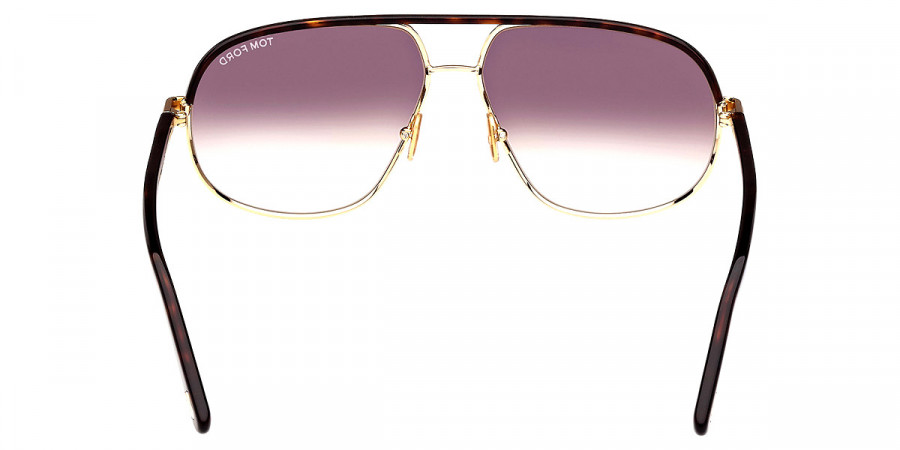 Color: Shiny Deep Gold/Shiny Dark Havana/T Logo (30F) - Tom Ford FT1019Maxwell30F59