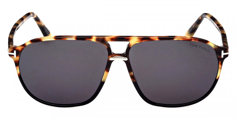 Tom Ford™ FT1026 Bruce 05A 61 - Shiny Black and Gray Havana/T Logo