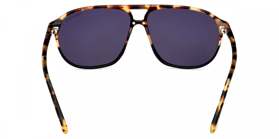 Color: Shiny Black and Gray Havana/T Logo (05A) - Tom Ford FT1026Bruce05A61