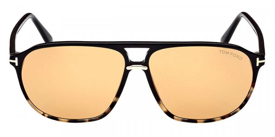 Tom Ford™ FT1026 Bruce 05E 61 - Shiny Tokyo Tortoise and Black/T Logo