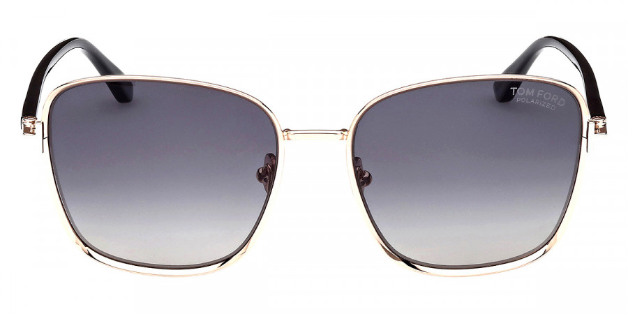 Tom Ford™ FT1029 Fern 28D 57 - Shiny Rose Gold/Shiny Black/T Logo