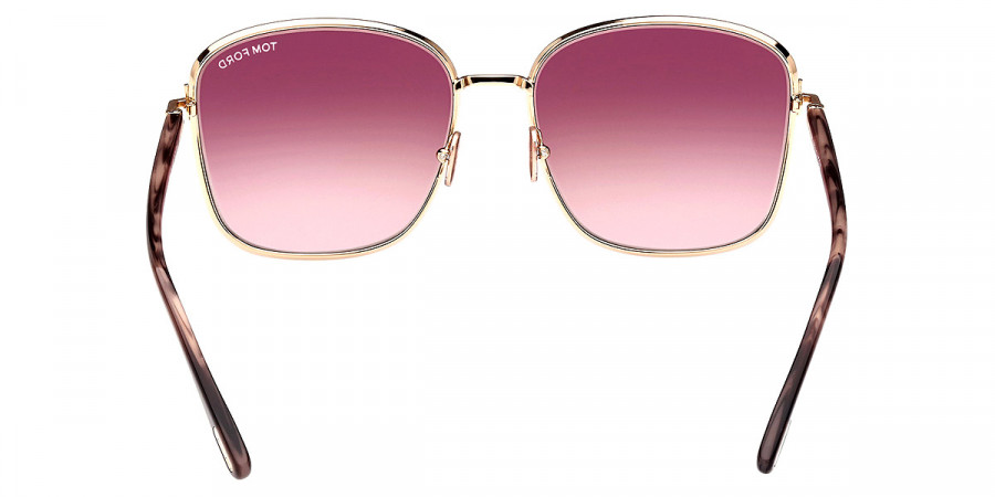 Color: Shiny Rose Gold/Shiny Rose Havana/T Logo (28Z) - Tom Ford FT1029Fern28Z57