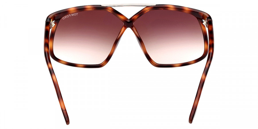 Color: Shiny Classic Havana/Shiny Rose Gold/T Logo (52F) - Tom Ford FT1038Meryl52F64