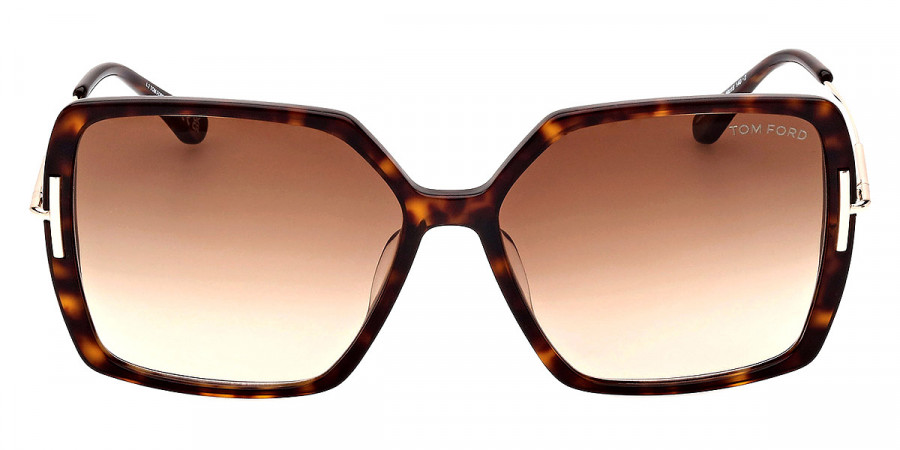 Tom Ford™ FT1039-F Joanna 52F 59 - Shiny Dark Havana/Shiny Rose Gold/T Logo