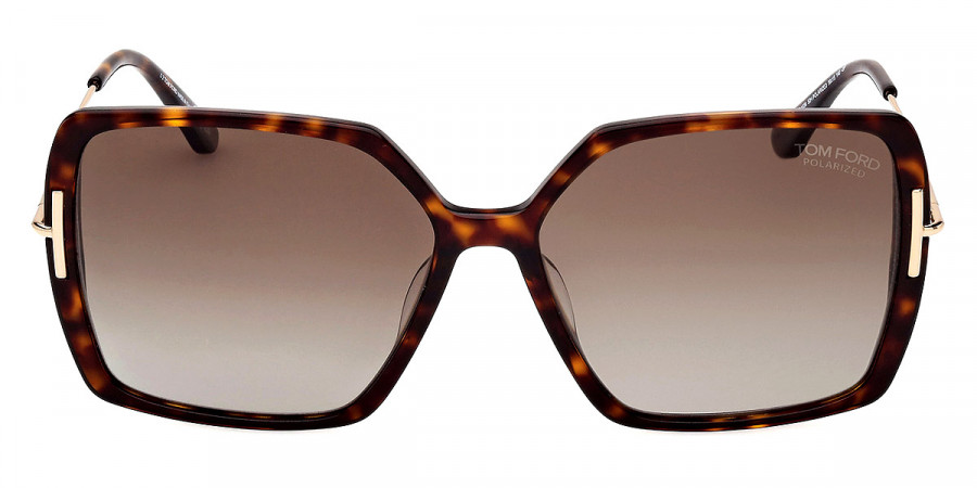 Tom Ford™ FT1039 Joanna 52H 59 - Shiny Dark Havana/Shiny Rose Gold/T Logo