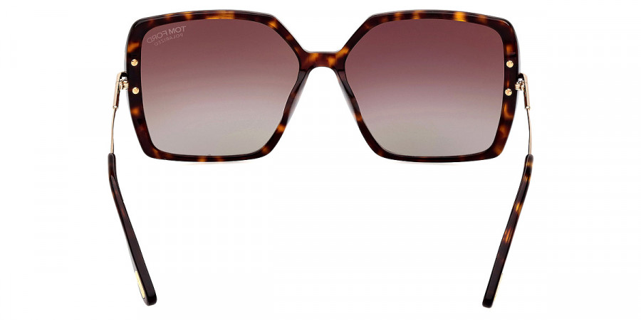 Color: Shiny Dark Havana/Shiny Rose Gold/T Logo (52H) - Tom Ford FT1039Joanna52H59