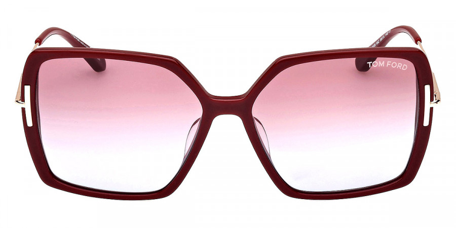 Tom Ford™ FT1039 Joanna 69Z 59 - Shiny Bordeaux/Shiny Rose Gold/T Logo