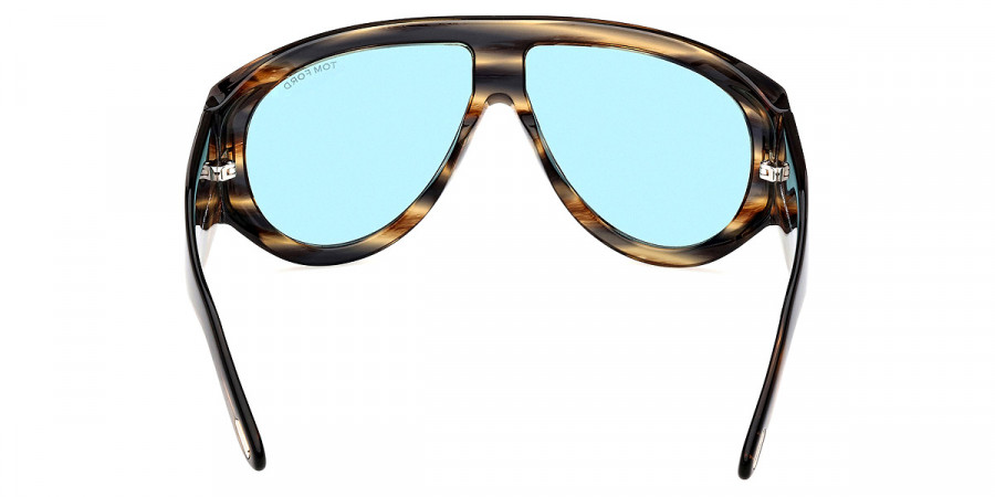 Color: Shiny Dark Havana/T Logo (56V) - Tom Ford FT1044Bronson56V60