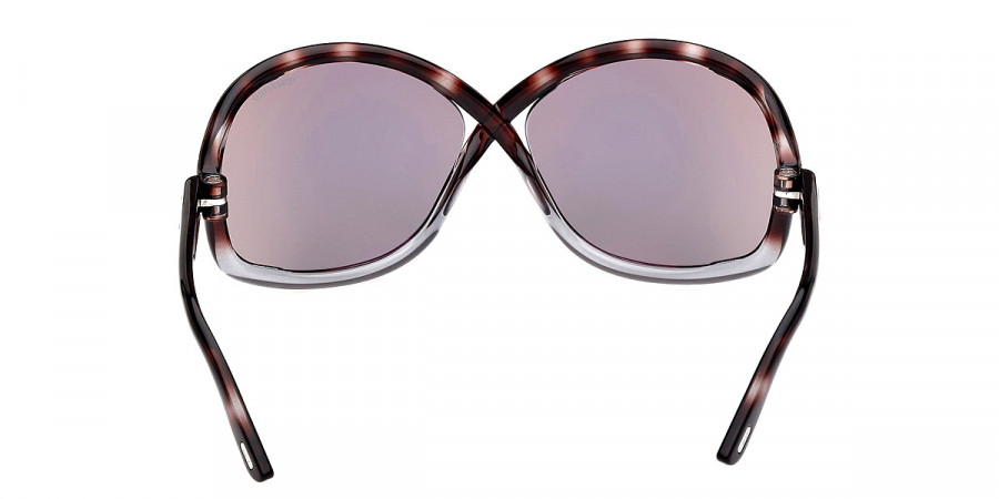 Color: Gradient Dark Havana to Transparent Gray/T Logo (55C) - Tom Ford FT1068Bettina55C68