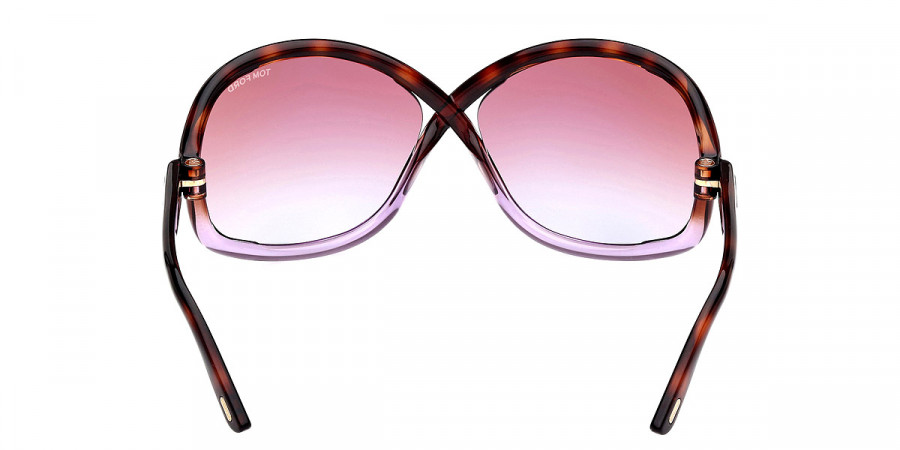 Color: Gradient Blonde Havana to Transparent Violet/T Logo (56Z) - Tom Ford FT1068Bettina56Z68