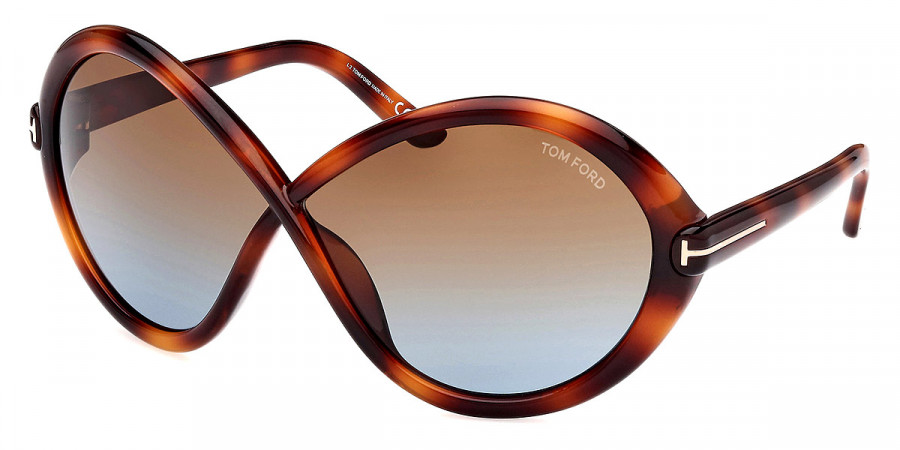 Color: Classic Medium Havana/T Logo (53F) - Tom Ford FT1070Jada53F68