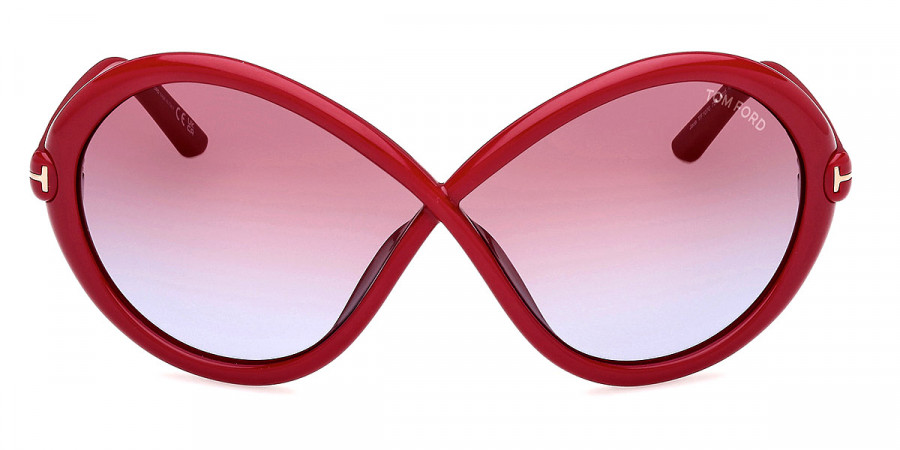 Tom Ford™ FT1070 Jada 75Y 68 - Shiny Dark Fuchsia/T Logo