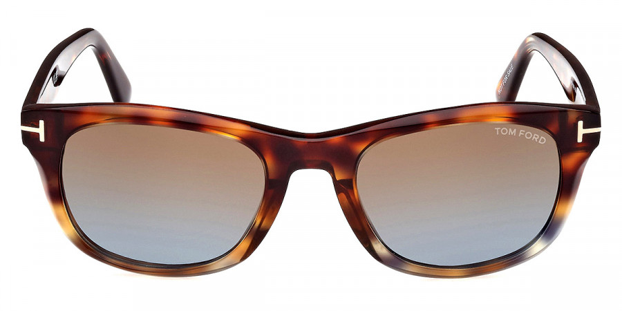 Tom Ford™ FT1076 Kendel 56B 54 - Shiny Vintage Havana To Light Havana/T Logo