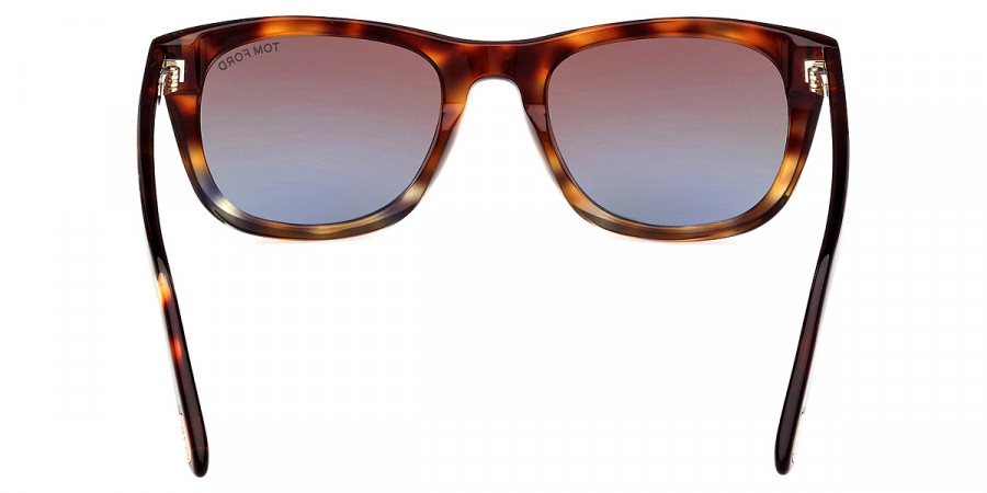 Color: Shiny Vintage Havana To Light Havana/T Logo (56B) - Tom Ford FT1076Kendel56B54