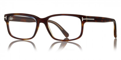 Tom Ford™ FT5313 055 55 Shiny Classic Havana with Blue Inner Eyeglasses