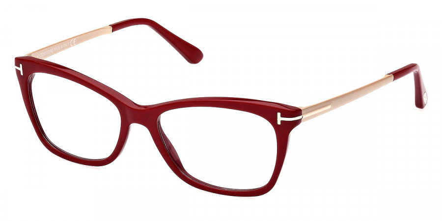 Color: Shiny Burgundy/Matte Pale Gold/T Logo (069) - Tom Ford FT535306952