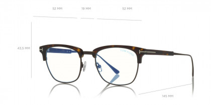 Tom Ford™ FT5510-F 052 54 Dark Havana Eyeglasses