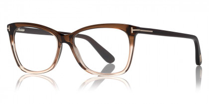 Tom Ford™ FT5514 050 54 Gradient Transparent Dark-To-Light  Brown/Transparent Dark Brown Eyeglasses