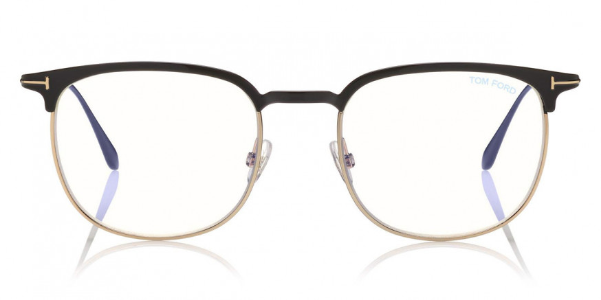 Tom Ford™ FT5549-B 001 52 Matte Black Enamel/Matte Rose Gold/Blue Eyeglasses