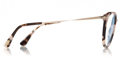 Tom Ford™ FT5640-B 055 51 Shiny Pink Vintage Havana with Rose Gold/Blue  Eyeglasses