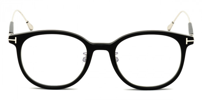 Tom Ford™ FT5644-D-B 052 52 Shiny Classic Dark Havana with TF Yellow Gold  Eyeglasses