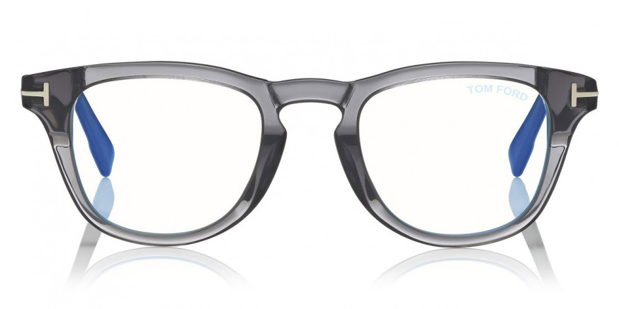 Tom Ford™ FT5660-B 020 49 Shiny Transparent Gray/Blue Eyeglasses