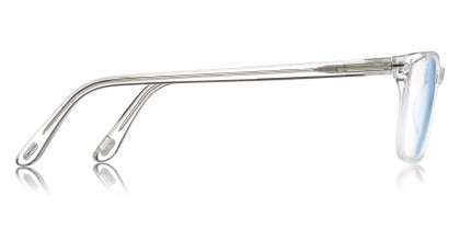 Tom Ford™ FT5735-B 026 54 Shiny Crystal/Shiny Palladium T Logo Eyeglasses