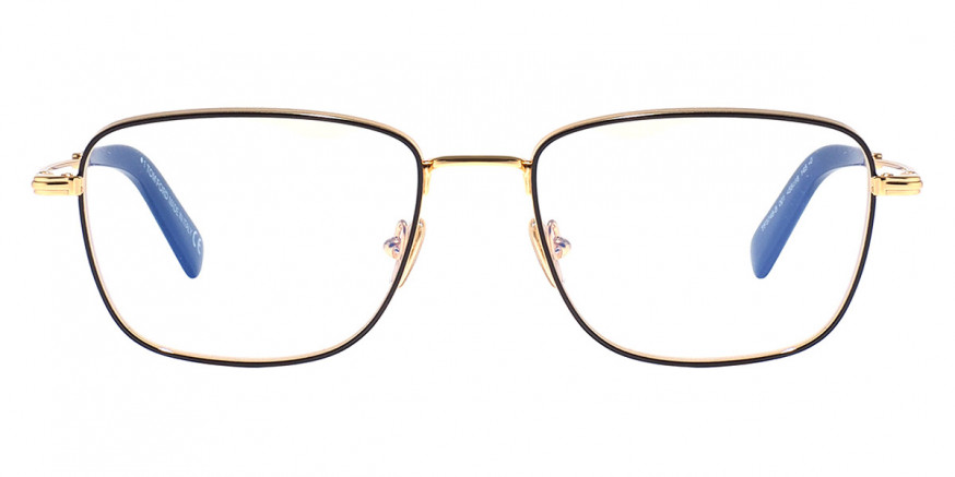 Tom Ford™ FT5748-B 001 55 Shiny Black Enamel/Deep Gold/T Logo Eyeglasses