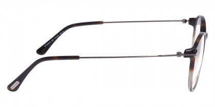 Tom Ford™ FT5759-B 056 49 Shiny Gray Havana to Gray/Dark Ruthenium/T  Logo/Blue Block Eyeglasses