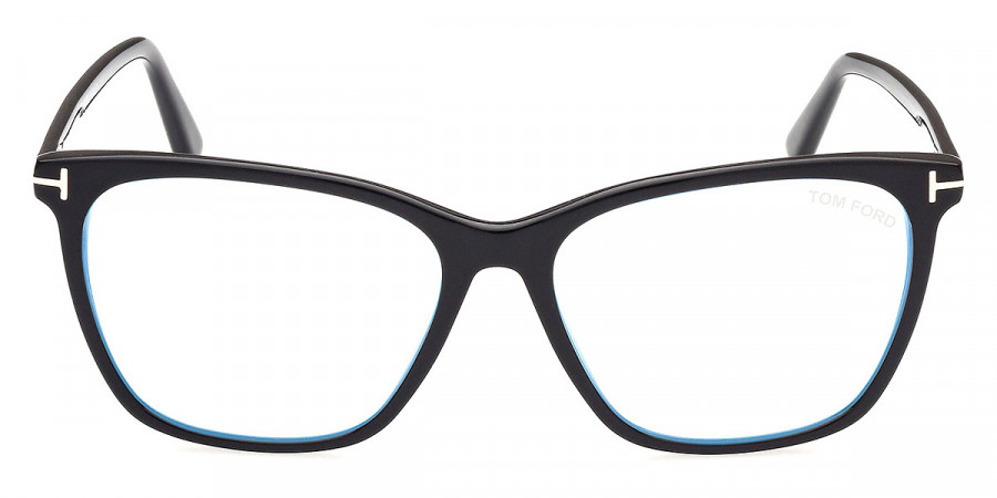 Tom Ford™ FT5762-B 001 55 Shiny Black/T Logo Eyeglasses