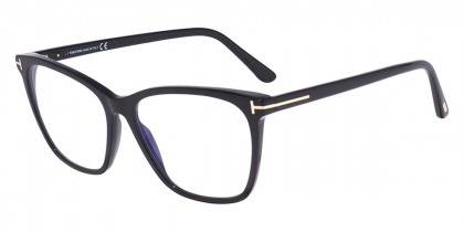 Tom Ford™ FT5762-B 001 55 Shiny Black/T Logo Eyeglasses