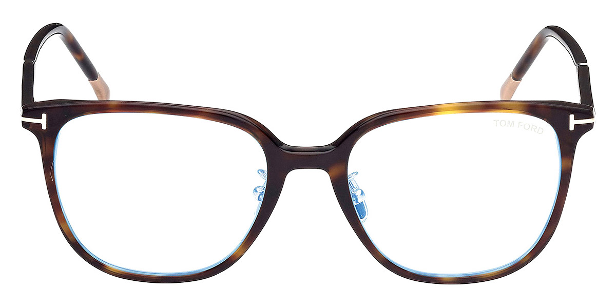 Tom Ford™ FT5778-D-B 052 53 Shiny Classic Dark Havana/T Logo Eyeglasses