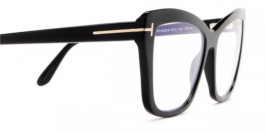 Color: Shiny Black/T Logo (001) - Tom Ford FT5826-B00155