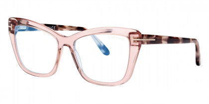 Tom Ford™ FT5826-B 072 55 Shiny Transparent Rose/Rose Havana/T Logo ...