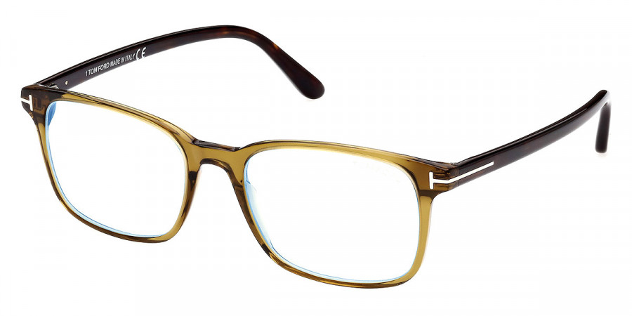 Color: Shiny Transparent Olive/T Logo (096) - Tom Ford FT5831-B09651