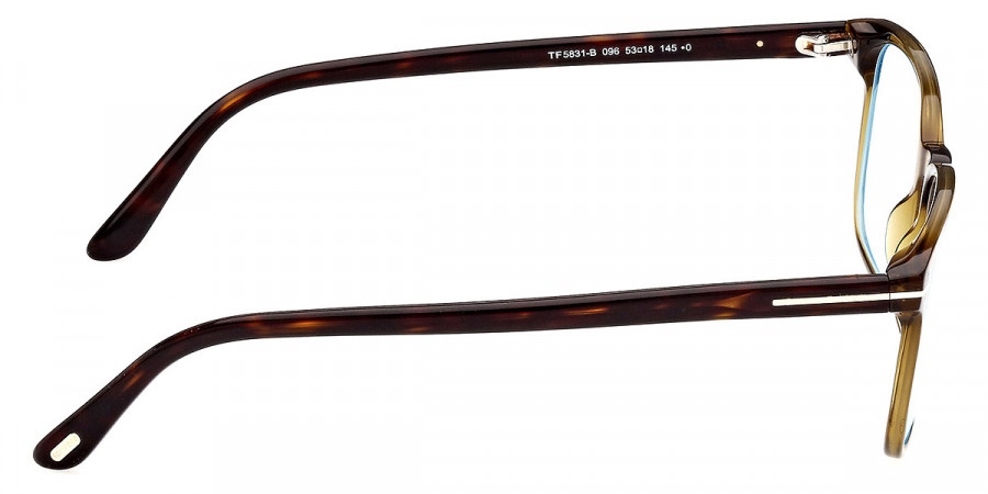 Color: Shiny Transparent Olive/T Logo (096) - Tom Ford FT5831-B09651