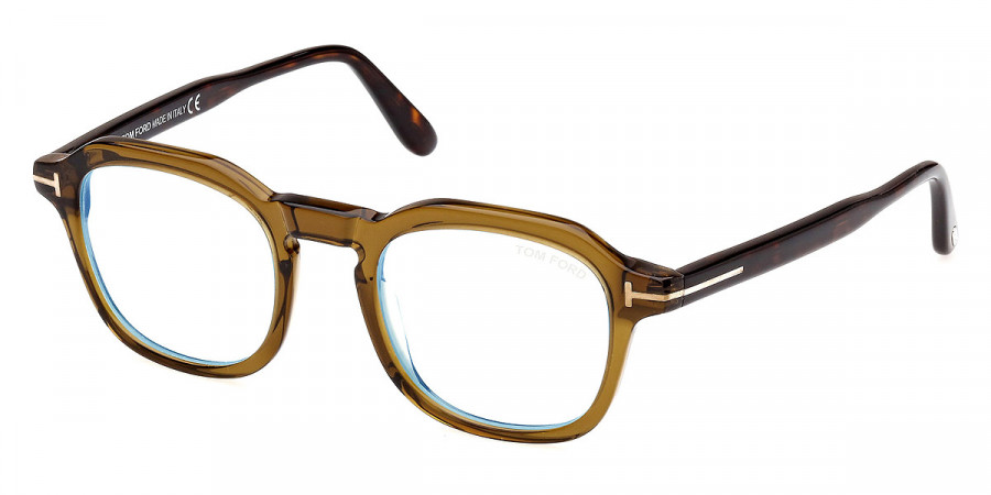 Color: Shiny Transparent Olive/T Logo (098) - Tom Ford FT5836-B09849