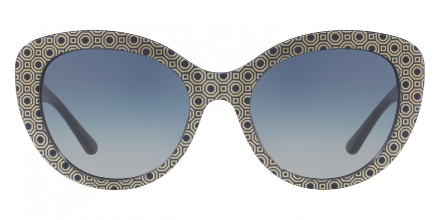 Tory Burch™ TY7121 17334L 55 Octagon Square Print/Navy Sunglasses