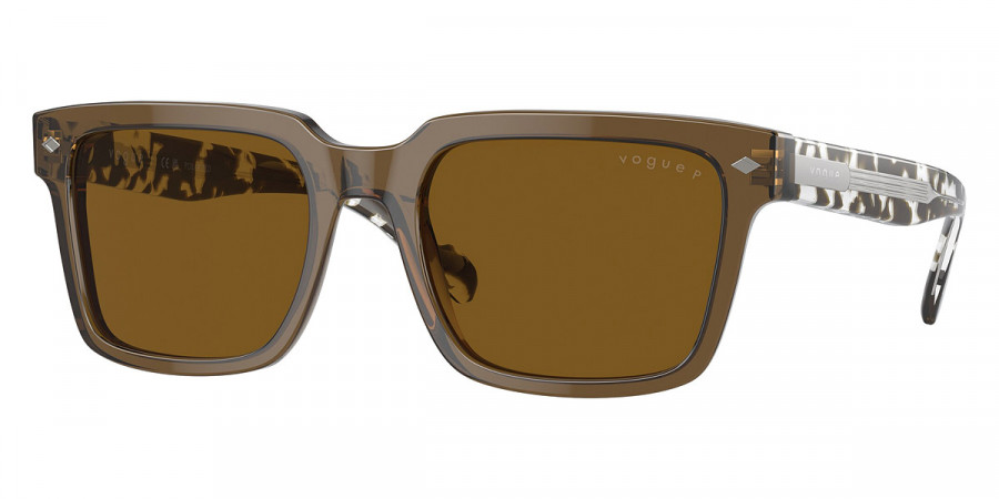 Vogue Eyewear™ VO5573S 314483 55 - Transparent Olive Green/Top Crystal/Gray Havana